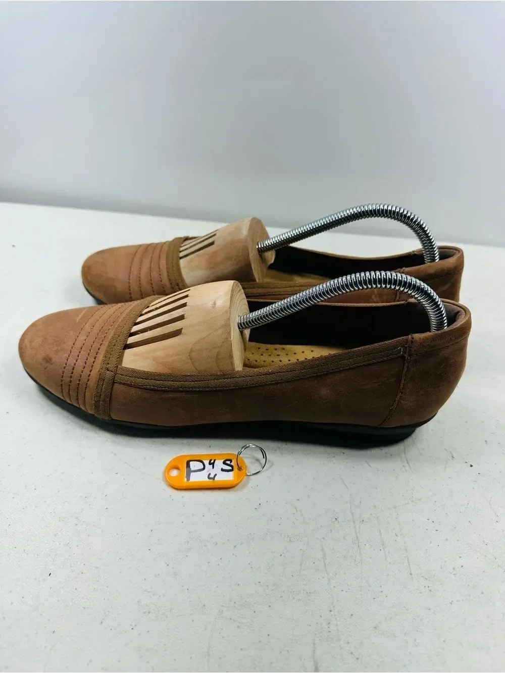 Clarks Sara Erin Flats Womens 10M Brown Cushioned Comfort Slip On Shoes